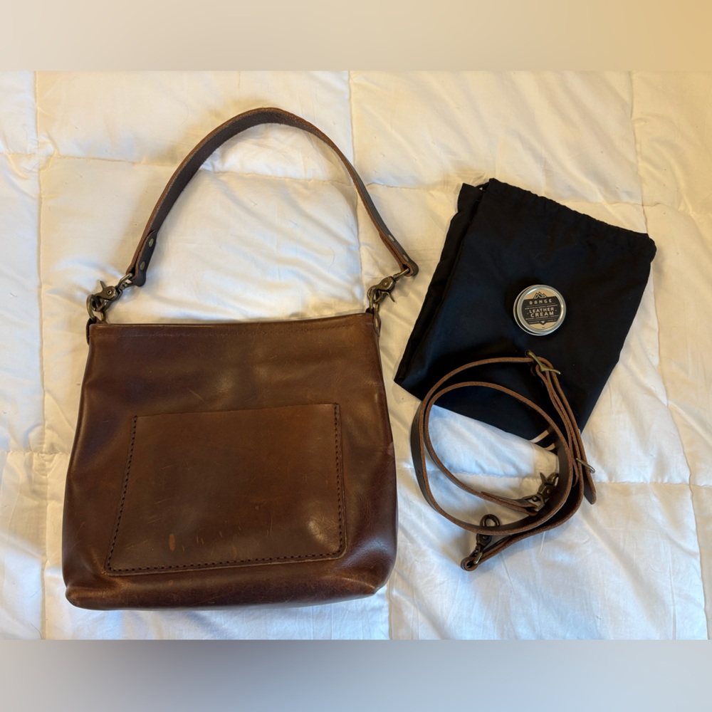 Range Leather Kennedy Crossbody Nut Brown